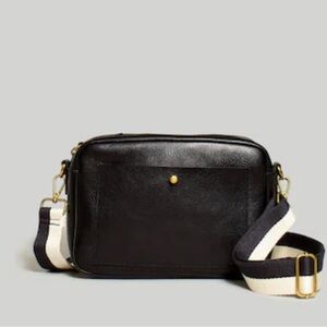 Madewell Black Leather The Transport Camera Bag